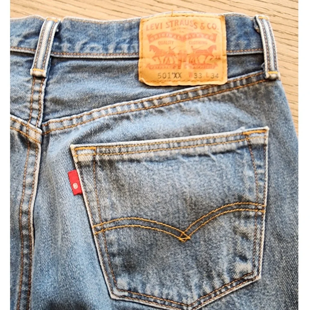 🔥VTG 501XX 90s Levis Jeans 33x34 Straight Leg. Streetwear skatecore Grunge Y2K